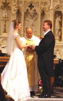 Shannon & Ed at the altar